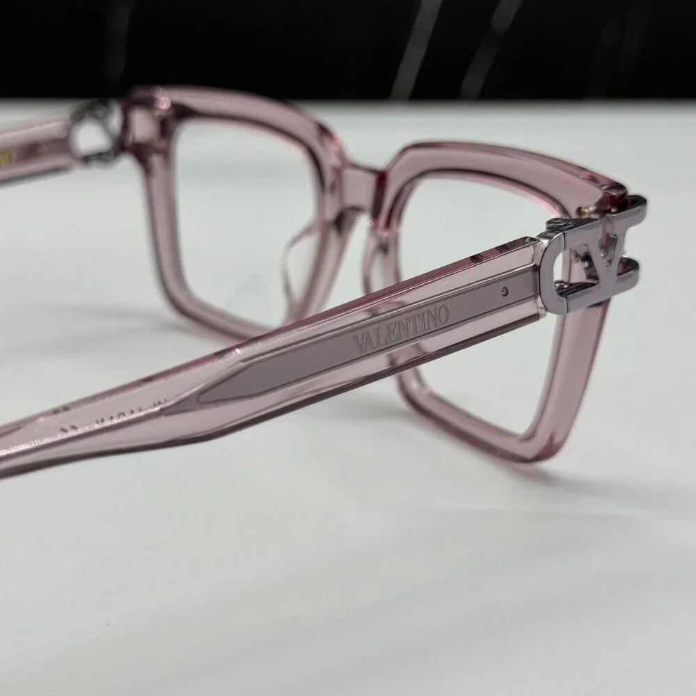NEW VALENTINO V-SIDE VLX-131C PINK SQUARE EYEGLASSES VALENTINO